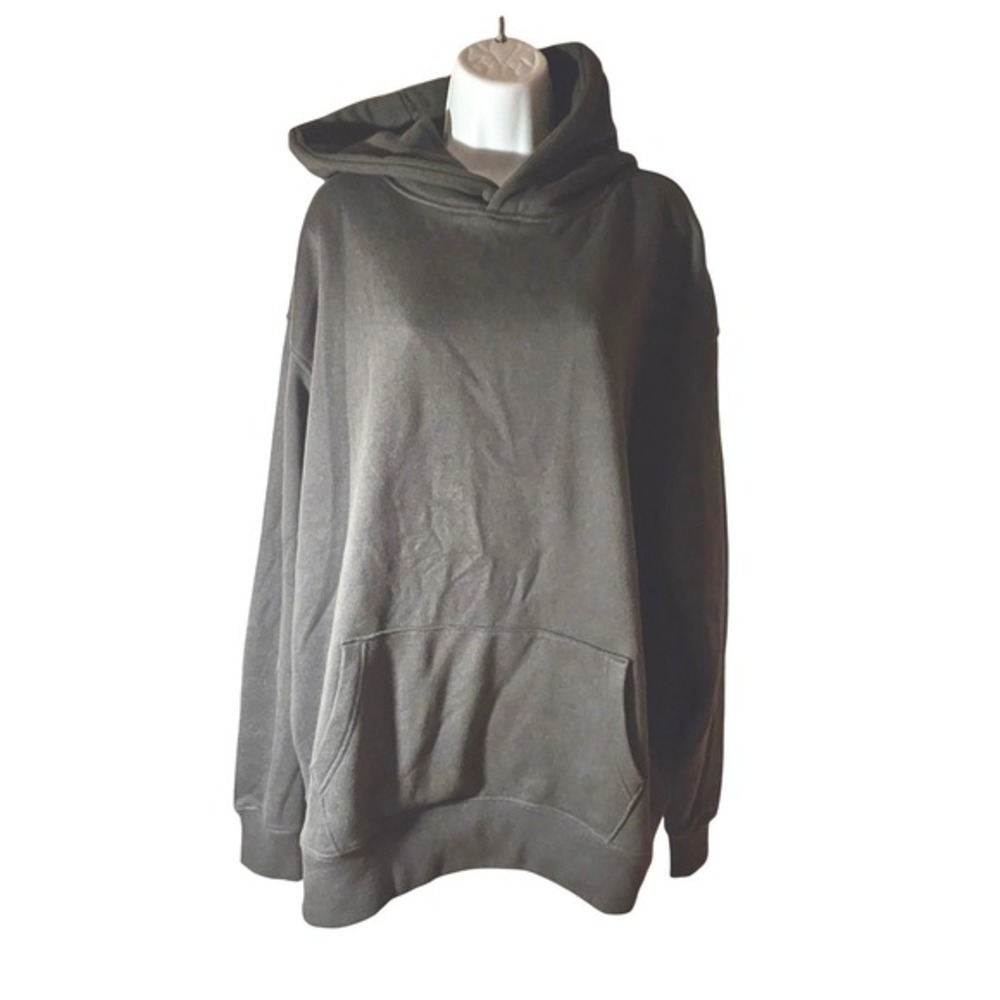 Mens Gray Pullover Hoodie Casual Loungewear Athletic Sweatshirt Size XL